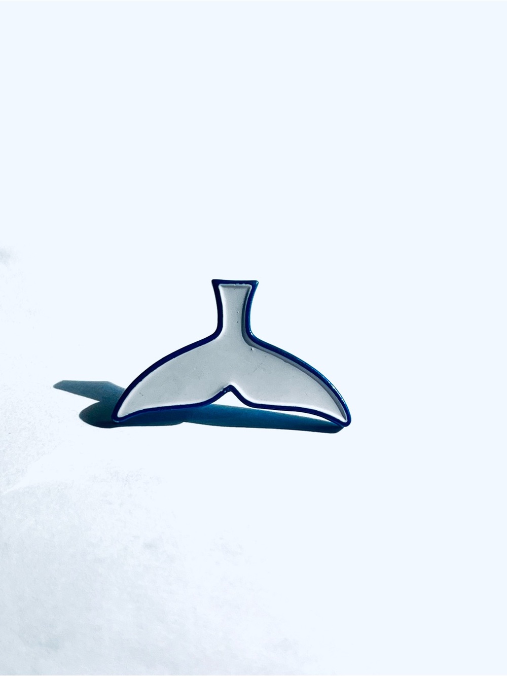 White and Blue Whale Tail Enamel Pin, Carnival Cruise - Picture 5 of 6